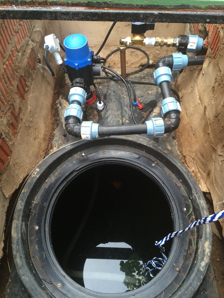 Zimbali underground rainwater harvesting tank manhole point